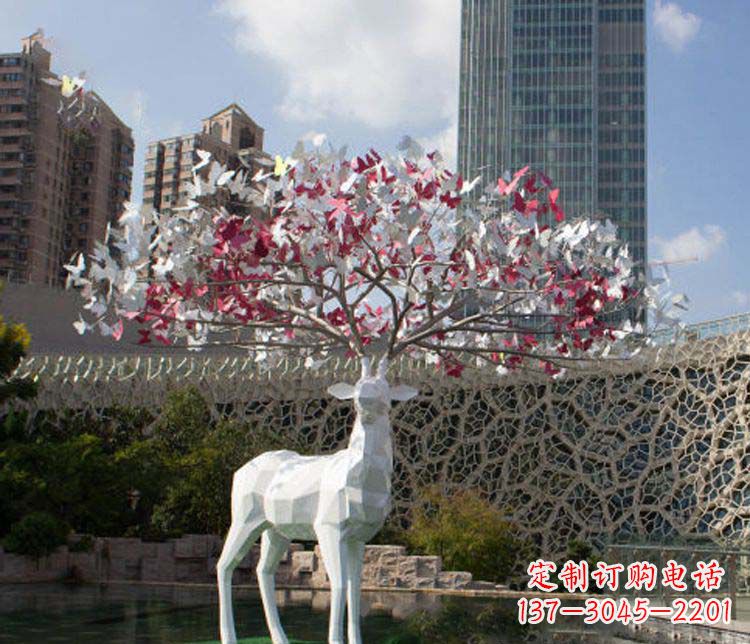 大同不锈钢梅花鹿雕塑艺术的精美结晶