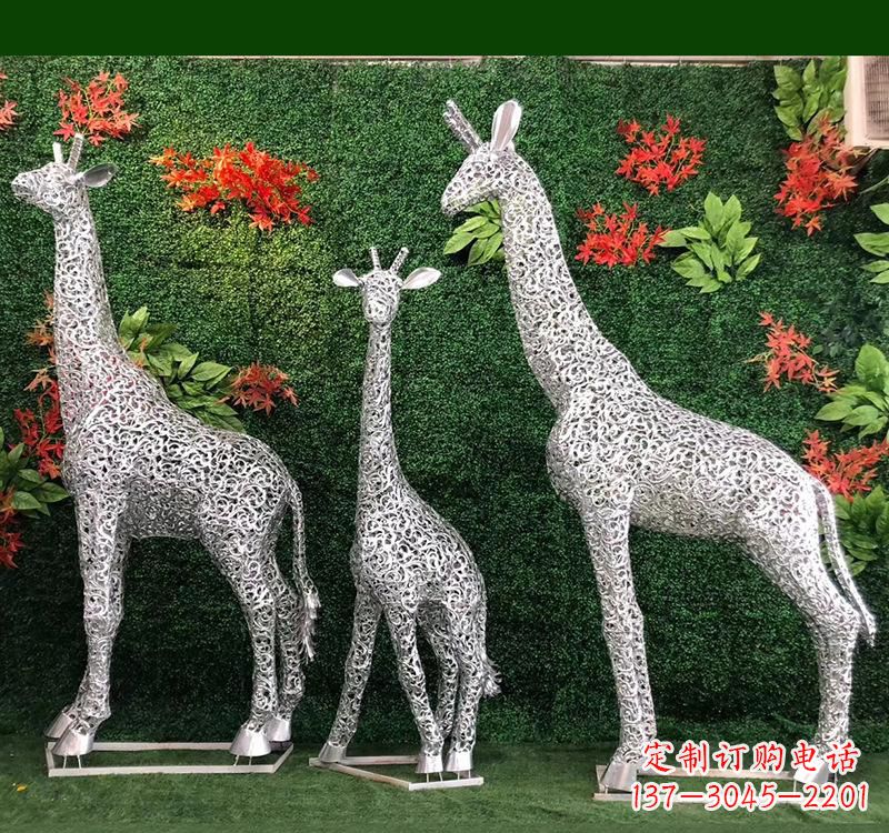 大同不锈钢长颈鹿雕塑艺术与美的完美结合