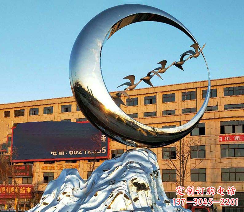 大同雁雕塑不锈钢的艺术精灵