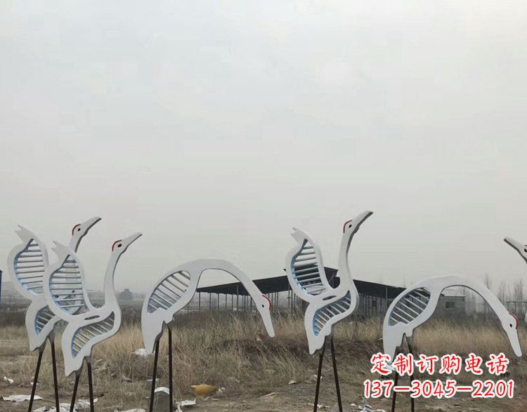 大同精美不锈钢仙鹤雕塑