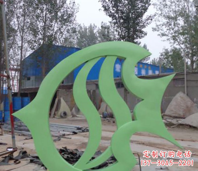 大同不锈钢剪纸鲤鱼雕塑