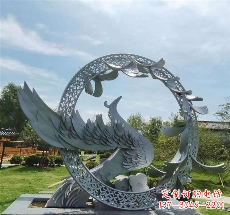 大同不锈钢简易凤凰雕塑精美绝伦
