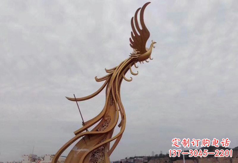 大同不锈钢凤凰雕塑精致美观