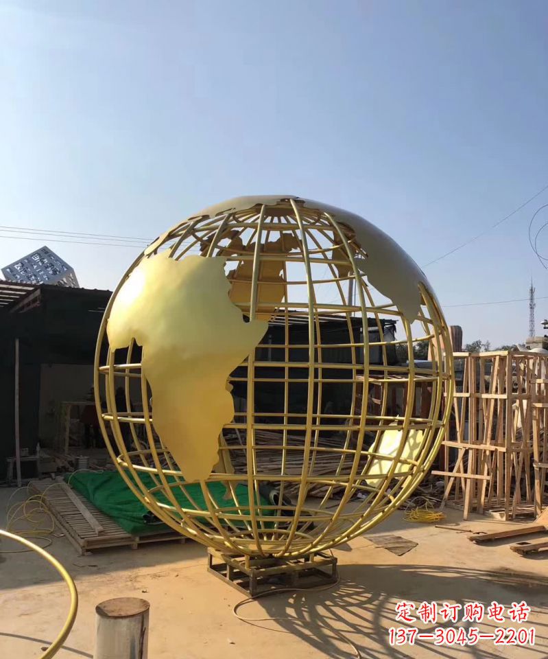 大同不锈钢金属地球仪雕塑一种视觉美学的精美艺术