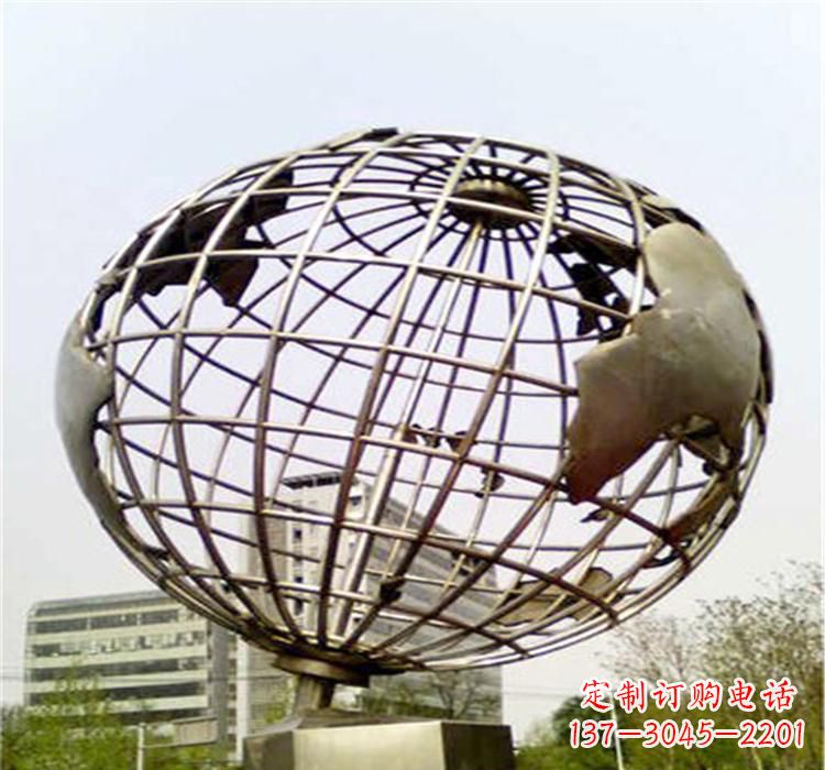 大同不锈钢景观地球仪雕塑