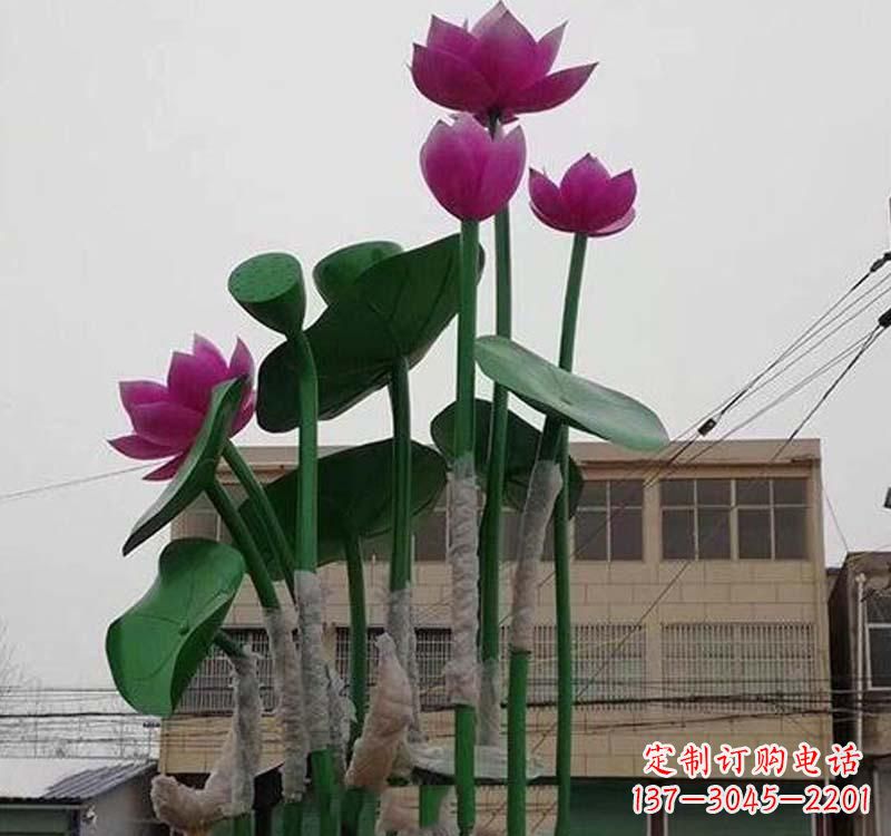 大同不锈钢景区荷花雕塑