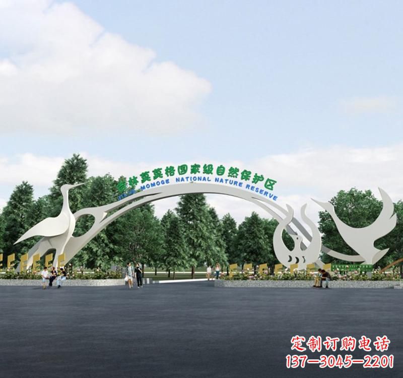 大同不锈钢景区拱门雕塑精美绝伦