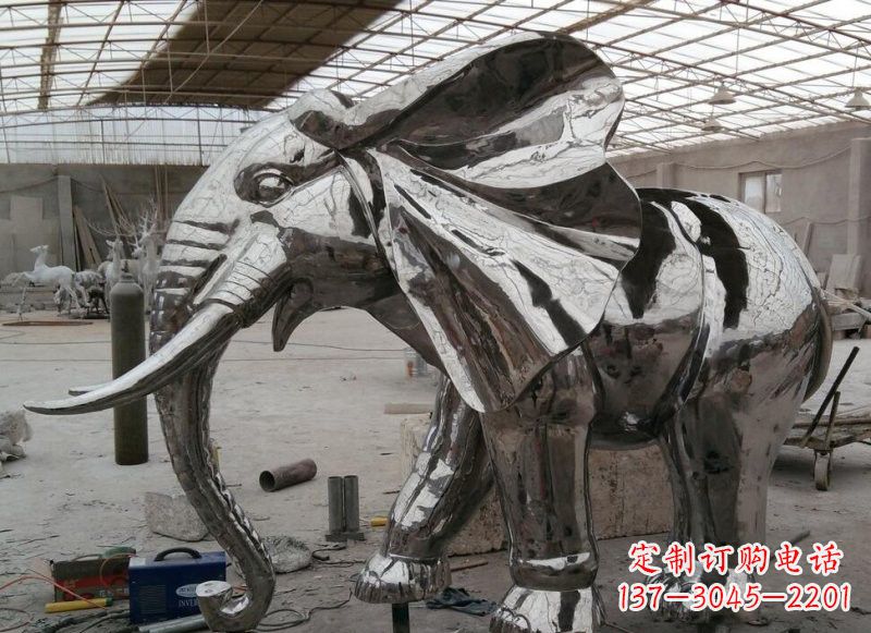 大同不锈钢镜面大象雕塑
