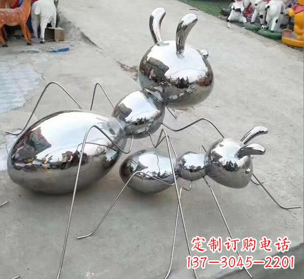 大同不锈钢镜面动物蚂蚁雕塑