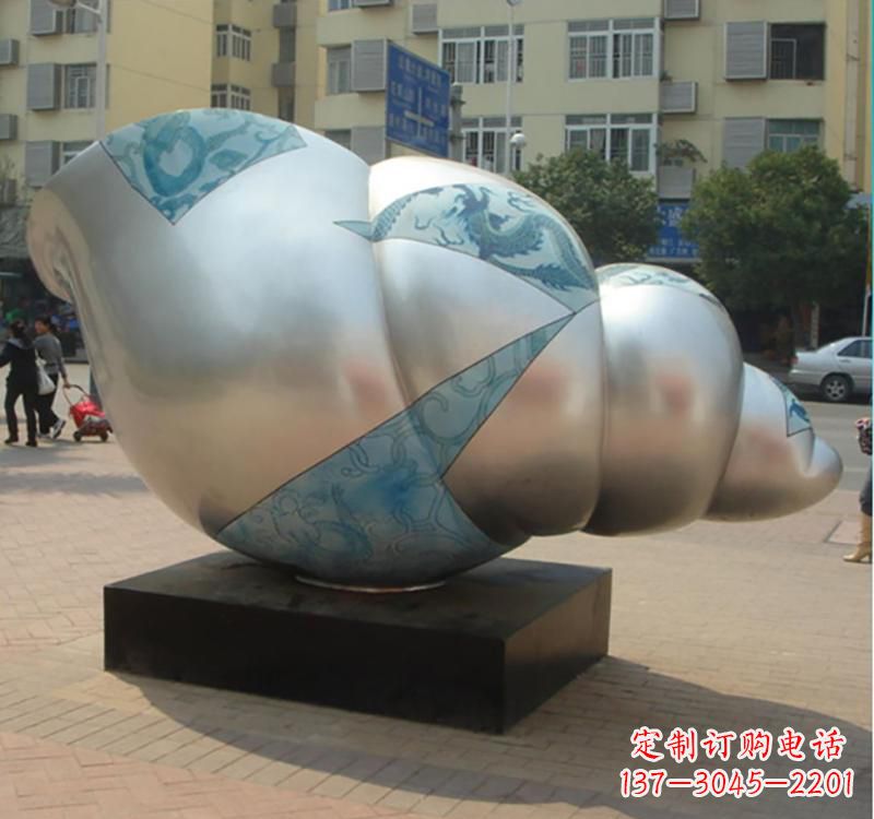 大同不锈钢海螺雕塑艺术的精美融合