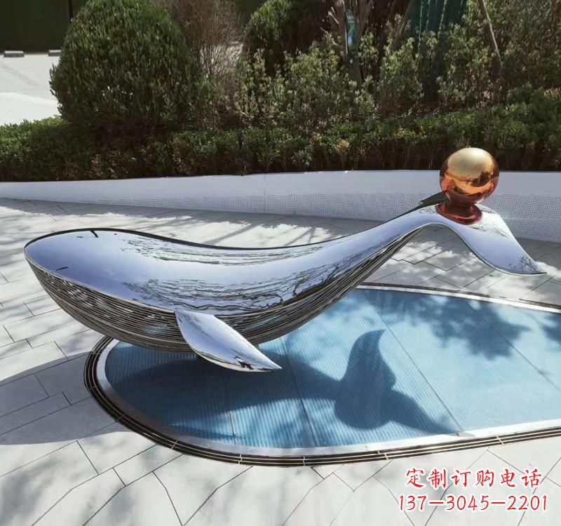 大同不锈钢海豚雕塑精美而优雅