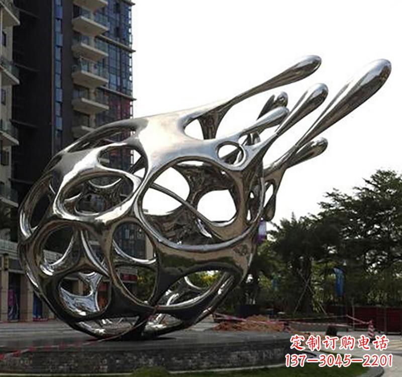 大同不锈钢镜面火龙果雕塑精致的艺术瑰宝