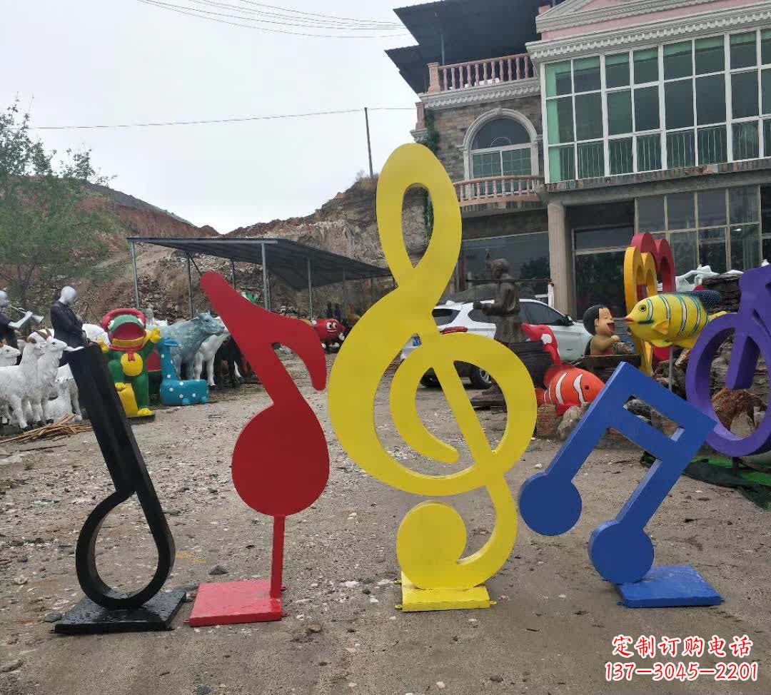 大同不锈钢烤漆音符雕塑1