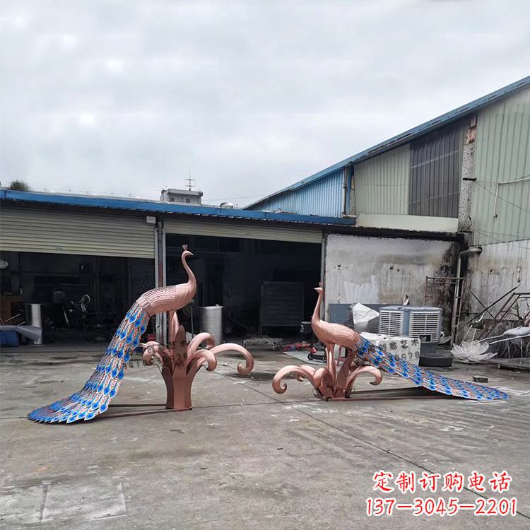 大同不锈钢孔雀彩色雕塑