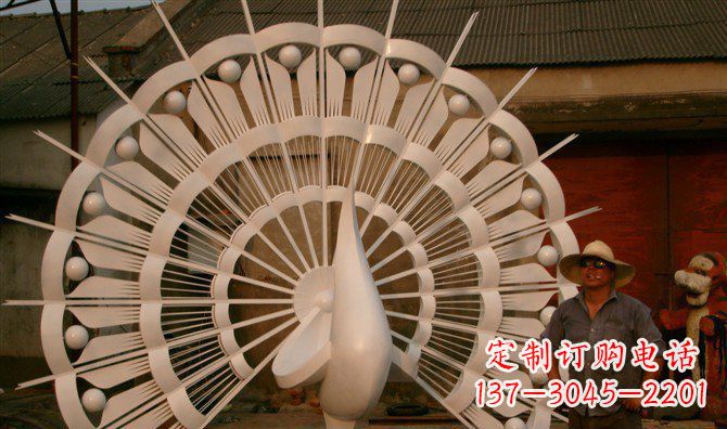 大同不锈钢孔雀开屏雕塑