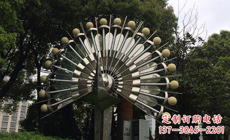 大同美丽的不锈钢孔雀雕塑