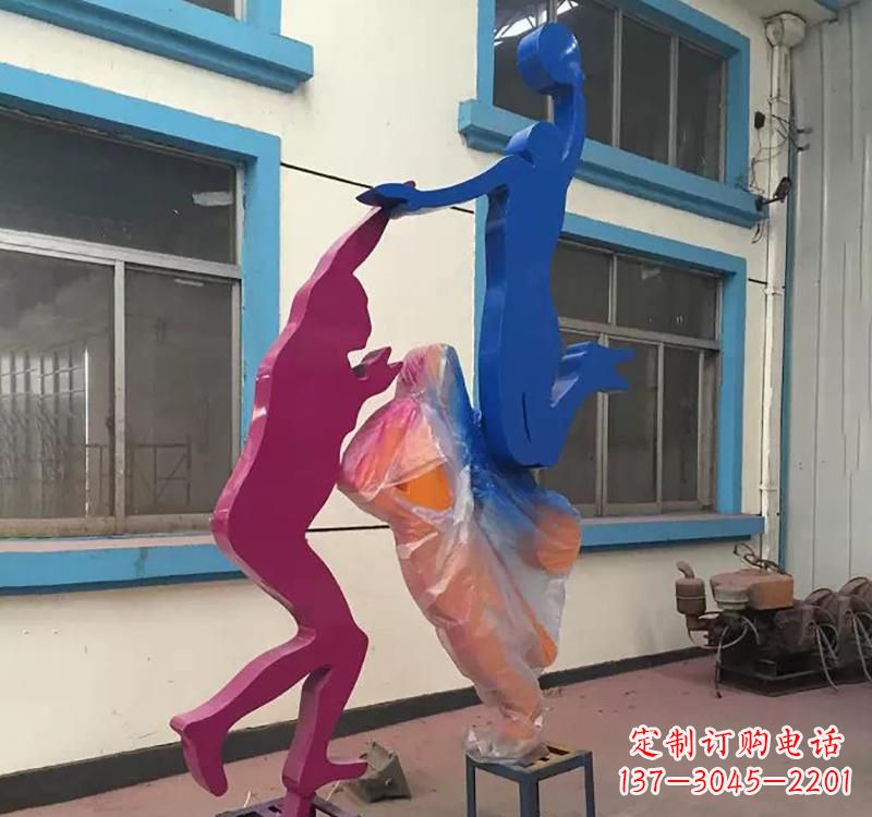大同不锈钢篮球运动员雕塑纪念篮球运动传奇