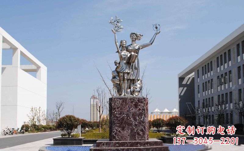 大同不锈钢学生雕塑——记录学生成长的精美艺术品