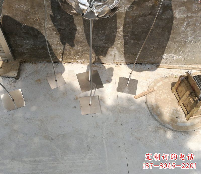 大同不锈钢莲花荷叶酒店大厅景观雕塑