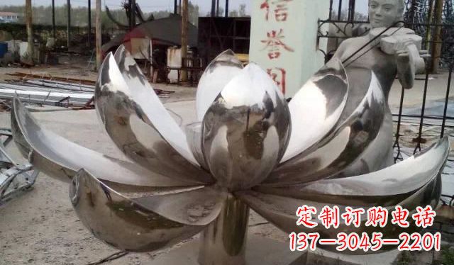 大同不锈钢莲花雕塑精美绝伦