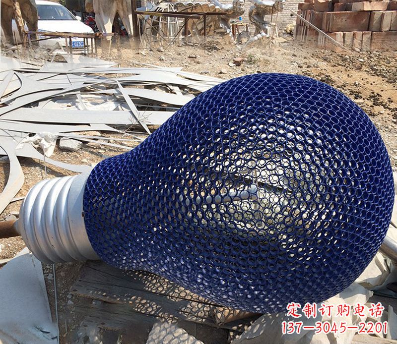 大同不锈钢镂空灯泡雕塑精美灯光装置