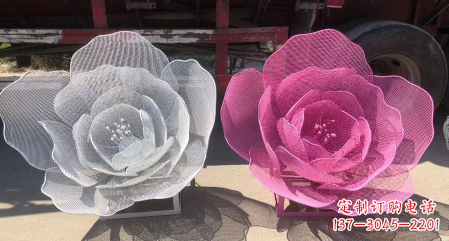 大同不锈钢荷花雕塑,给公园带来优雅美景