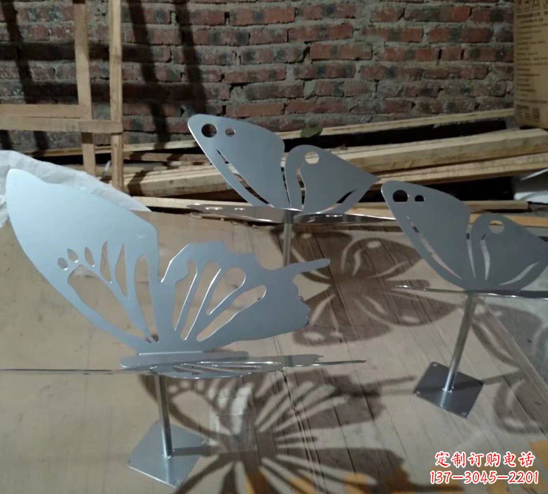 大同蝴蝶之舞不锈钢镂空蝴蝶景观雕塑