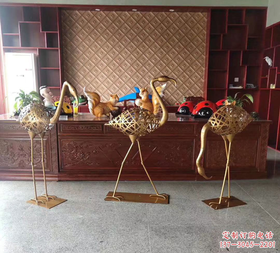 大同不锈钢火烈鸟雕塑——熠熠生辉
