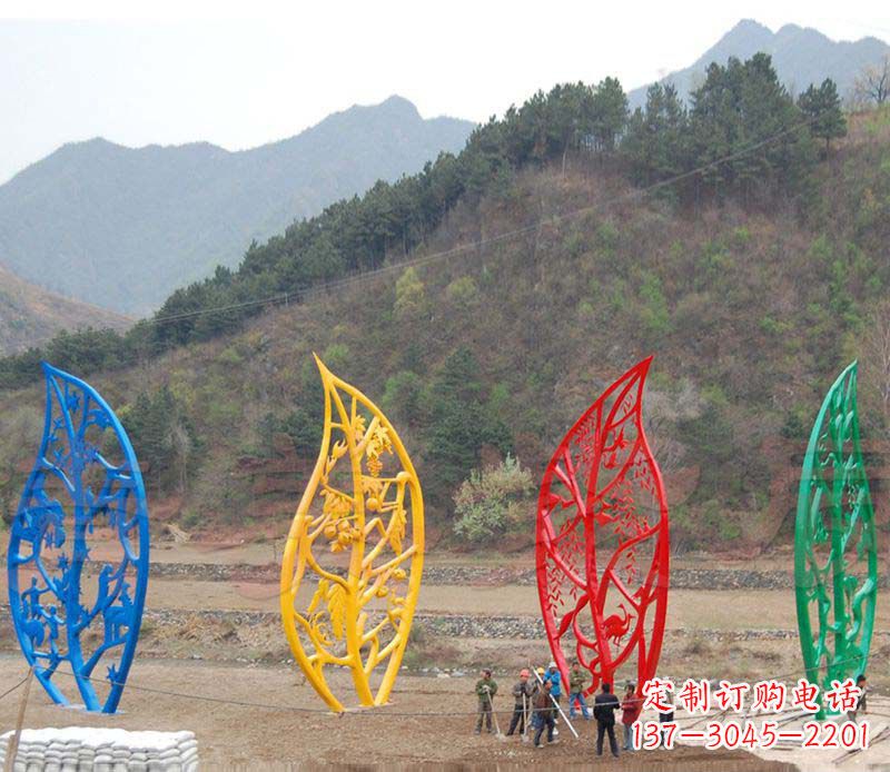 大同不锈钢镂空树叶景观雕塑精美绝伦