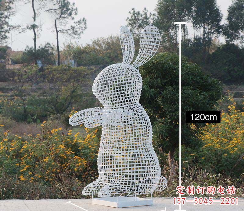 大同不锈钢镂空兔子雕塑1