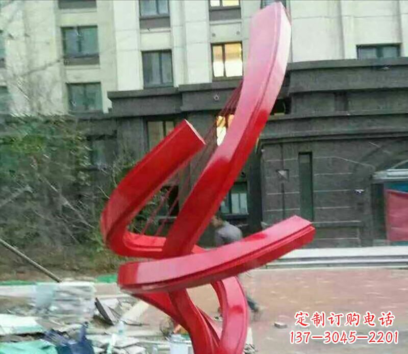 大同不锈钢螺旋飘带雕塑