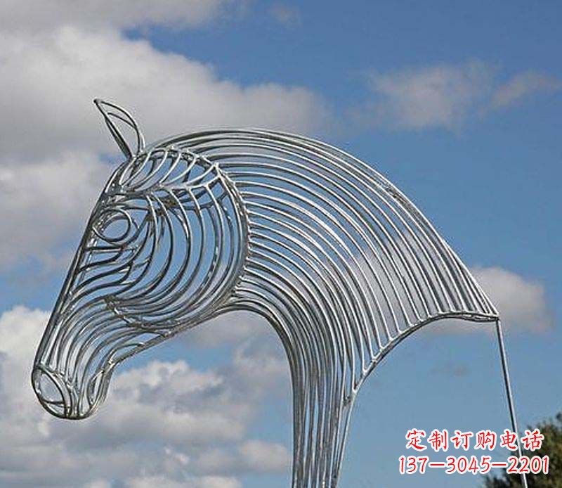 大同不锈钢马头抽象雕塑
