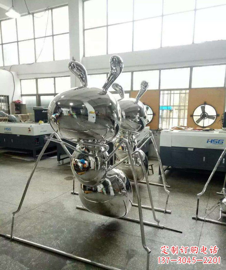 大同不锈钢蚂蚁步行街景观雕塑——融合现代科技与自然之美