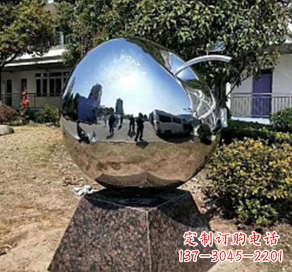 大同不锈钢蚂蚁滚苹果雕塑艺术与科技的完美结合