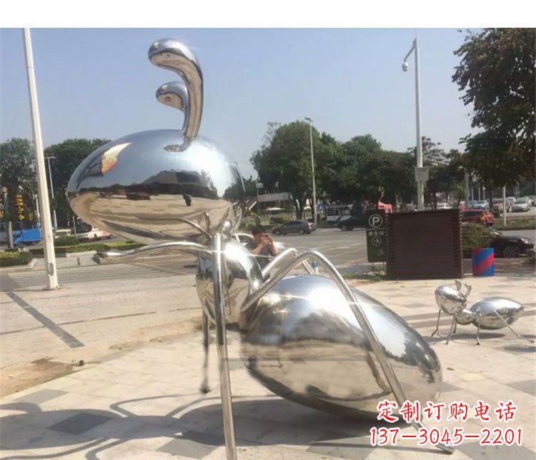 大同不锈钢蚂蚁街边动物雕塑