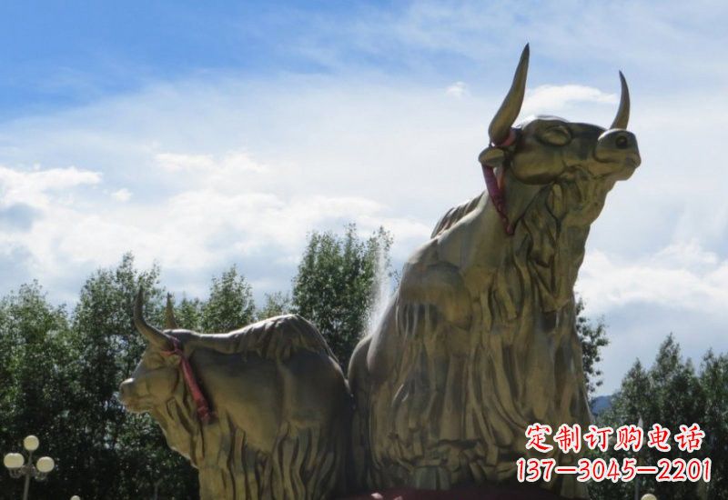 大同不锈钢牦牛雕塑