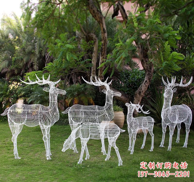 大同不锈钢梅花鹿雕塑美丽的象征
