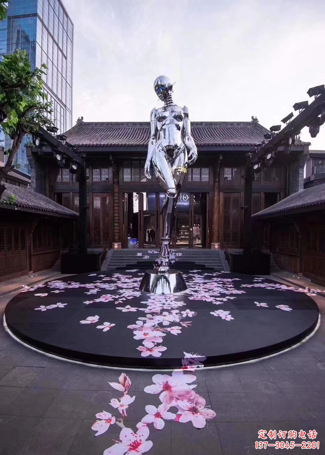 大同美女雕塑点亮城市之美