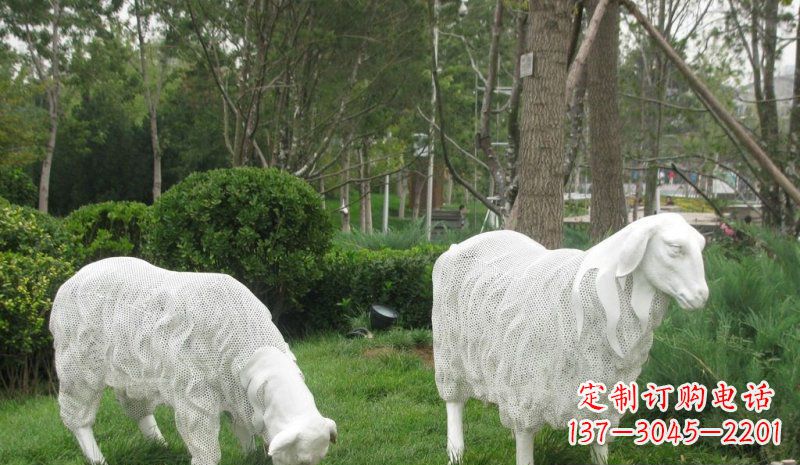 大同不锈钢绵羊公园动物雕塑