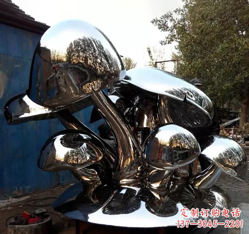 大同不锈钢蘑菇镜面雕塑