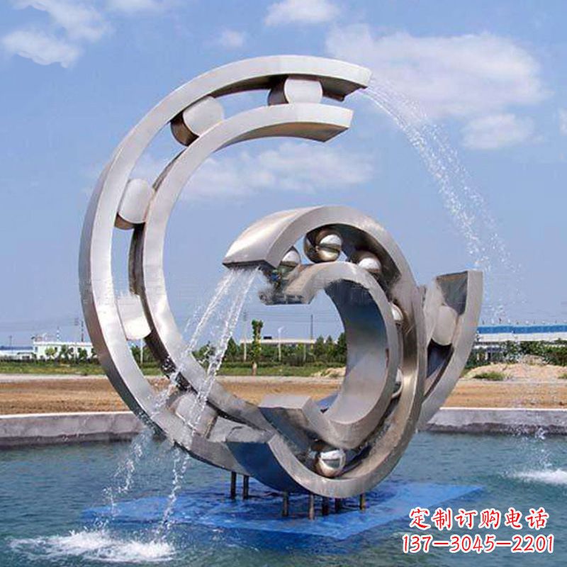 大同不锈钢喷水雕塑-园林水景喷泉景观雕塑