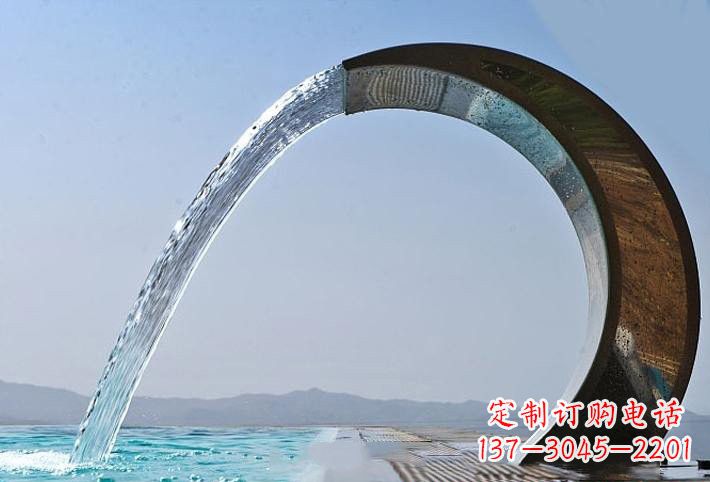大同不锈钢喷水圆环雕塑