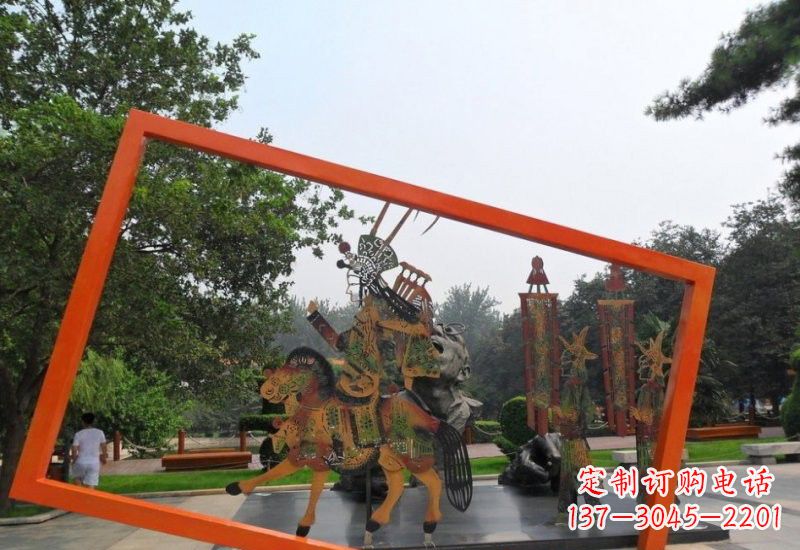大同不锈钢皮影戏雕塑2