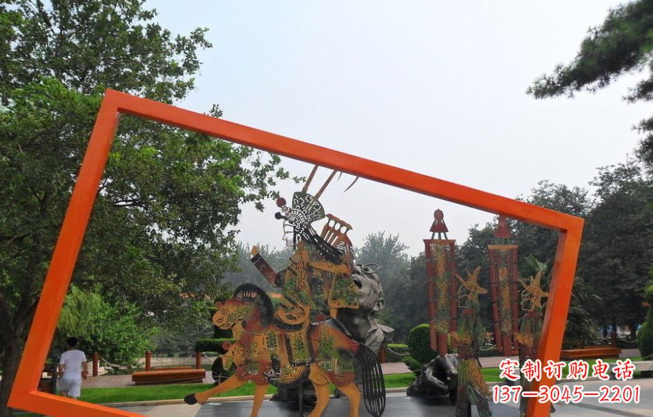 大同不锈钢皮影戏景观雕塑