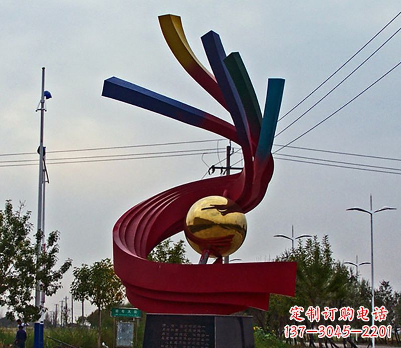 大同不锈钢飘带广场景观