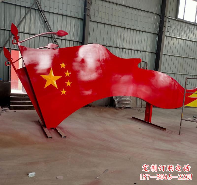 大同不锈钢拼接党旗雕塑