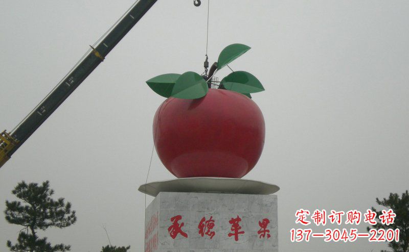 大同精致不锈钢苹果雕塑