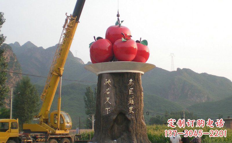 大同不锈钢苹果雕塑艺术与科技的结合