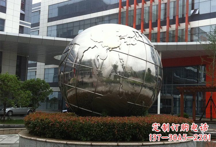 大同不锈钢地球雕塑传递环保意识