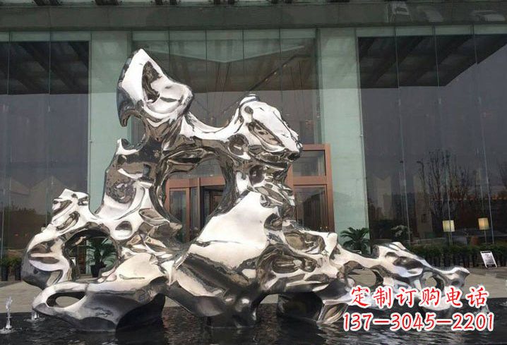 大同精美太湖石雕塑,不锈钢企业的杰作
